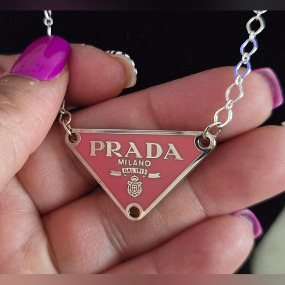 💯 Authentic Upcycled Prada Necklace - Picture 4 of 8